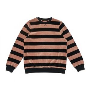 Dame Paris Women's Chenille Sweater Size Large Pullover Black Pink